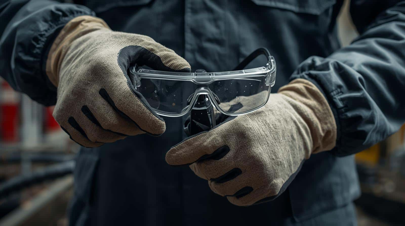 Essential personal protective equipment for safe water bore cleaner application including gloves, safety glasses and protective clothing